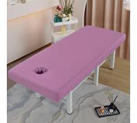 LDLCYCN Cubierta Impermeable Para Cama De Spa Sábana De Pestañas Sábana Para Camilla De Masaje Con Sujeción Funda Para Cama De Masaje Envoltura Integral Cabeza Cuadrada,Púrpura,180x60cm(N)