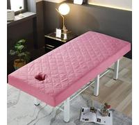 LDLCYCN Sábana Para Camilla De Masaje Con Orificio Funda Protectora Para Mesa De Spa Con Banda Elástica Envoltura Integral Funda De Repuesto Para Camilla De Masaje Lavable,Rose,190x75cm(S)