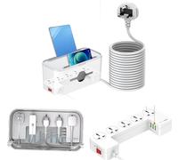 LDNIO Regleta con 5 Salidas de CA, 3 USB, SE5334, 2 m (Blanco)