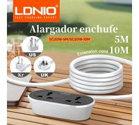 LDNIO-regletas de enchufes españa, tira de alimentación de 10M 5M, enchufe Universal para Reino Unido, EE. UU., UE, alargador enchufe europeo,extensión eléctrica, adaptadores de enchufes 5M EU plug