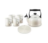 Le Creuset – Tetera con silbato Traditional – Acero esmaltado – 2,1 l – Merengue