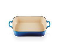 Le Creuset Bandeja asadora de hierro fundido, 33 cm, 4, 6 L, Todas las fuentes de calor incluso Inducción, Azure, 20184332202422