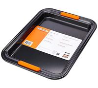 Le Creuset Bandeja para hornear antiadherente reforzada rectangular pequeña, 32, 2 x 24 x 2, 58 cm, Negro Mate, 46078320010000