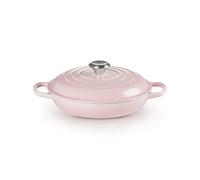 Le Creuset Cazuela baja Signature hierro fundido 26 cm 2,2 L Shell Pink