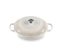 Le Creuset Cacerola baja de hierro fundido, 30 cm, 3, 5 L, Meringue, 21180307164430
