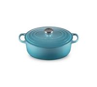 Le Creuset Cocotte oval de hierro fundido, 27 cm, 4, 1 L, Todas Las Fuentes de Calor incluso inducción, Caribe, 21178271702430