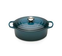 Le Creuset Cocotte oval de hierro fundido, 27 cm, 4, 1 L, Todas Las Fuentes de Calor incluso inducción, Deep Teal, 21178276422430