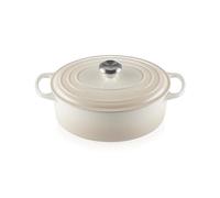 Le Creuset Cacerola oval Signature 29 cm hierro fundido 4,7 L apta para inducción Merengue