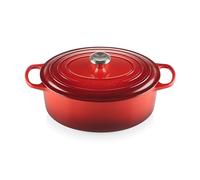 Le Creuset Cacerola oval Signature 31 cm 6,3 L hierro fundido inducción Cereza