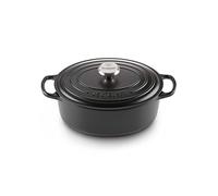 Le Creuset Cocotte oval de hierro fundido, 33 cm, 7, 5 L, Todas Las Fuentes de Calor incluso inducción, Negro Mate, 21178330000430