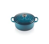 Le Creuset Cacerola redonda Signature 20 cm, 2,4 L, hierro fundido Deep Teal