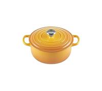 Le Creuset Cacerola redonda Signature 20 cm hierro fundido 2,4 L apta inducción Nectar