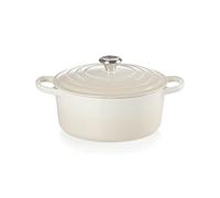 Le Creuset Cacerola redonda Signature 22 cm de hierro fundido Merengue
