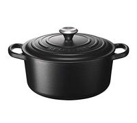 Le Creuset Cocotte redonda de hierro fundido, 22 cm, 3, 3 L, Todas Las Fuentes de Calor incluso inducción, Negro Mate, 21177220000430