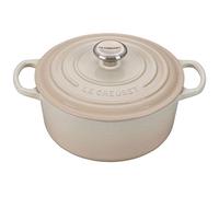 Le Creuset Cocotte redonda de hierro fundido, 24 cm, 4, 2 L, Todas Las Fuentes de Calor incluso inducción, Meringue, 21177247164430