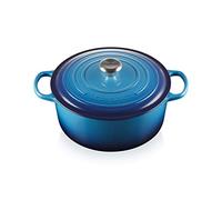 Le Creuset Cacerola redonda Signature hierro fundido 28 cm 6,7 L apta para inducción Azure
