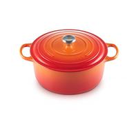 Le Creuset Cocotte redonda de hierro fundido, 30 cm, 8, 1 L, Todas Las Fuentes de Calor incluso inducción, Volcanico, 21177300902430