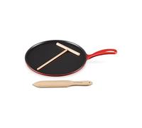 LE CREUSET Crepera pequeña de hierro fundido, Apto para todas las fuentes de calor, incluso inducción, Cereza, 27 cm, 20136270600460