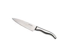 LE CREUSET Cuchillo del chef, 15 cm, Hoja de acero damasco 18 y 8 con borde recto, Mango de acero inoxidable, Inox, 98000315000100