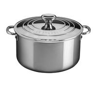 Le Creuset Evolution Cacerola profunda de acero inoxidable con tapa, diámetro 24 cm, 3-Ply