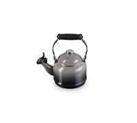 Le Creuset Tetera Demi de acero esmaltado con acabados metálicos, 1.25 cuartos de galón, ostra