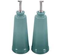 LE CREUSET Juego de aceite y vinagre de gres, sal marina, 10 onzas.