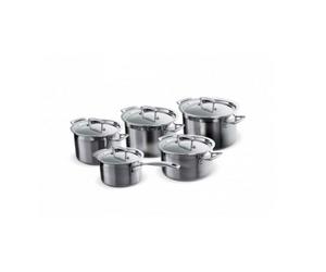 Le Creuset Juego de cazuelas y cazo 3-Ply de 5 piezas en Acero inoxidable