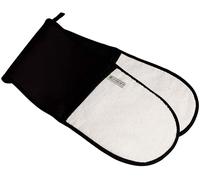 Le creuset manopla doble con presilla, talla única, algodón, negro,