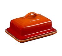 LE CREUSET Mantequera de cerámica de gres, 900 g, 17 x 12.5 x 9 cm, Naranja Volcánico