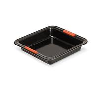 Le Creuset Molde antiadherente cuadrado, 23 x 23 x 5 cm, resistente a ácidos, revestimiento de acero al carbono, Gris/Naranja, 46102230010000