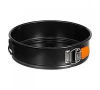 LE CREUSET Molde antiadherente desmontable, molde redondo, Ø 24 cm, resistente a ácidos, revestimiento de acero al carbono, Gris/Naranja,46091240010000