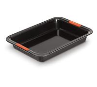 Le Creuset Molde antiadherente rectangular, 33 x 23 cm, resistente a ácidos, revestimiento de acero al carbono, Gris y Naranja, 46079330010000