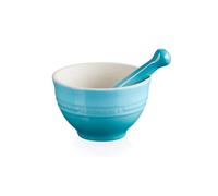 Le Creuset Mortero y pistilo de cerámica de gres, diámetro 11.5 cm, 360 g, 300 ml, Caribe, 81209301700003