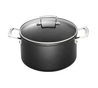 Le Creuset Olla 51111240010502 – Aluminio antiadherente, 24 cm con tapa, apta para inducción – Negro