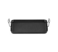 Le Creuset Parrilla rectangular 35 cm – Aluminio antiadherente con surcos, apta inducción – Negro