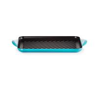 LE CREUSET Parrilla rectangular grill de hierro fundido, 32 cm, Caribe, 20202321700460