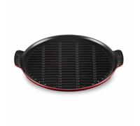 Le Creuset Parrilla redonda para bistró, 12.5 pulgadas, color cereza