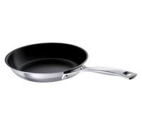LE CREUSET Sartén Baja de Acero Inoxidable 3-Ply con Antiadherente, 20 cm, Gris, 96201320001000