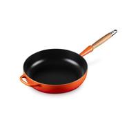 LE CREUSET Sartén Signature con mango de madera de hierro fundido, 28 cm, 2, 6 L, Volcanico, 20259280900422