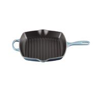 LE CREUSET Sartén skillet cuadrada grill de hierro fundido, 26 cm, Chambray, 20183264340422