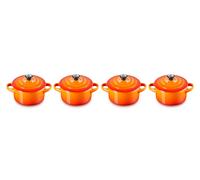 Le creuset set de 4 mini cocottes de cerámica de gres, 250 ml, ? 10