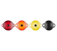 Le creuset set de 4 mini cocottes de cerámica de gres, 250 ml, ? 10