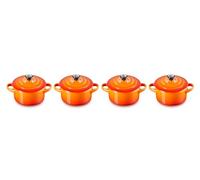 Le Creuset Set de 4 mini cocottes de cerámica de gres 250 ml
