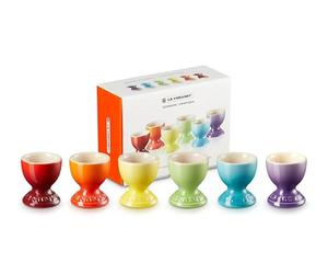 Le Creuset Set de 6 hueveras Arcoíris de cerámica de gres, 0, 04 L, Arcoíris, 79067008359030