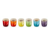 LE CREUSET Set de 6 tazas Espresso Arcoíris de cerámica de gres, 0, 1 L, 79114108359030