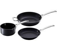 Le Creuset Batería de cocina 51804000010002 Aluminio antiadherente Negro