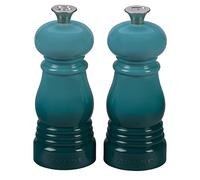 Le Creuset Set de Mini Molinillos de Sal y Pimienta, Plástico ABS, Mecanismo de Cerámica, Anticorrosión, Caribe, 96002500490000