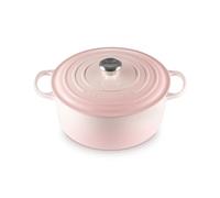 Le Creuset Signature 21177287774430 - Cacerola de hierro fundido con tapa, diámetro de 28 cm, redonda, apta para todo tipo de cocinas e inducción, volumen: 6,7 l, 6,125 kg, color rosa