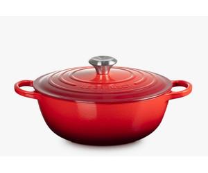 Le Creuset Signature - Cuenco de sopa con tapa, volumen 4,1 l, color cereza 21114260600430