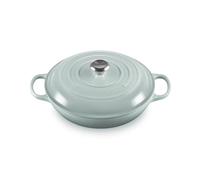 Le Creuset Signature: fuente de horno de hierro fundido esmaltado con tapa, 30 cm, 3,5 litros, Sea Salt